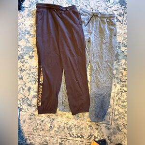 Under Armour Kids' Black and Gray Sweatpants